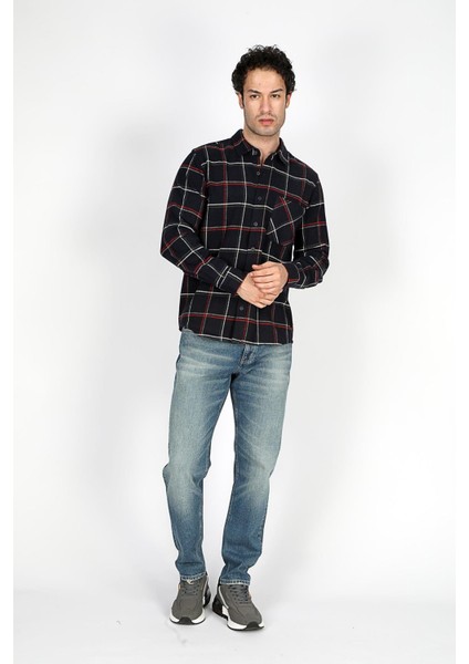 Lupin Erkek Dokuma Gömlek Lacivert