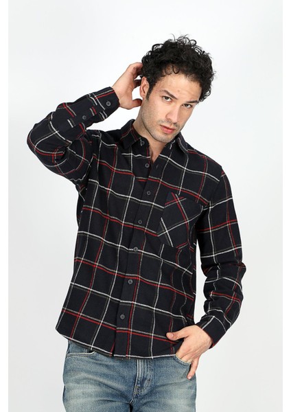 Lupin Erkek Dokuma Gömlek Lacivert modelleri