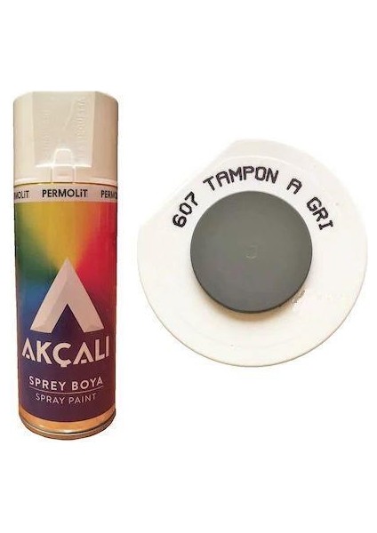 Akçalı Sprey Boya 400 ml 607 Tampon Açık Gri