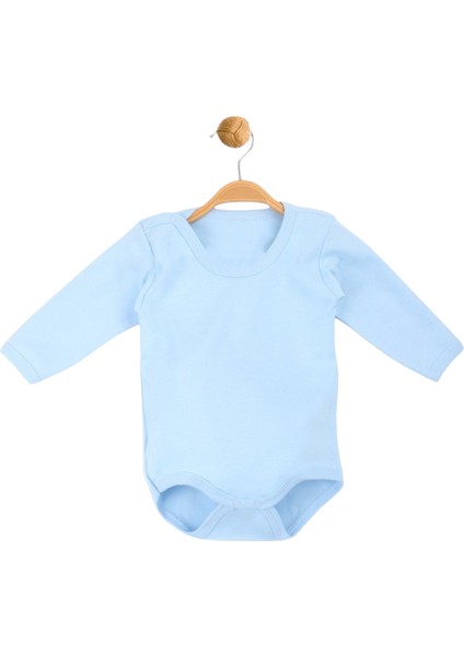 Düz Kollu Çıtçıtlı Badi - Mavi