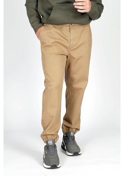 Jogger Erkek Dokuma Pantolon Camel