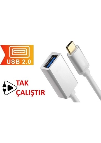 SH-012 USB To Type-C 12CM USB 2.0 Tablet ve Telefon Otg Dönüştürücü Çevirici 87705