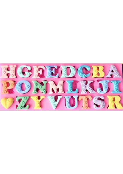 Alfabet 4m Büyük Harf Çiçek Silikon Kalıp K-309 fiyatları