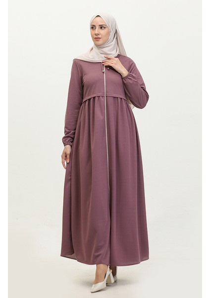 Fermuarlı Ferace 0569-09 Lila