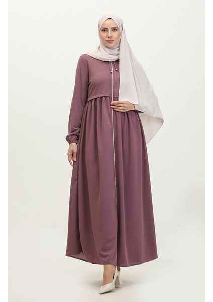 Fermuarlı Ferace 0569-09 Lila