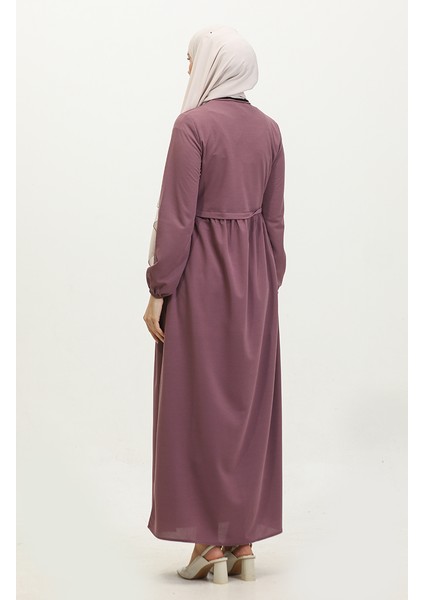 Fermuarlı Ferace 0569-09 Lila