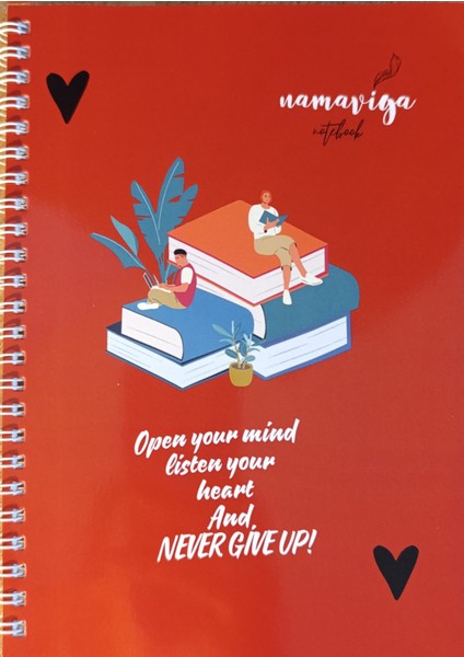 Namaviga Notebook A5 Spiralli Okul Defteri 100 Sayfa -Çizgisiz