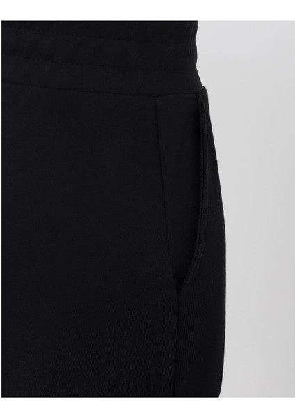 Siyah Beli Lastikli Yan Cepli Eşofman Altı modelleri