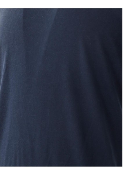 Lacivert Comfort Fit Bisiklet Yaka T-Shirt modelleri