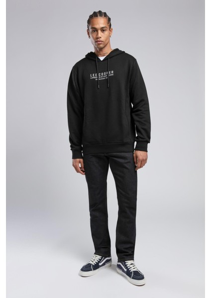 Faust Erkek Kapüşonlu Sweatshirt Siyah