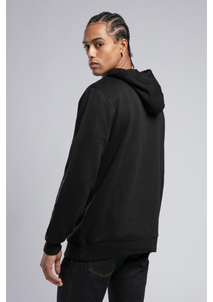 Faust Erkek Kapüşonlu Sweatshirt Siyah