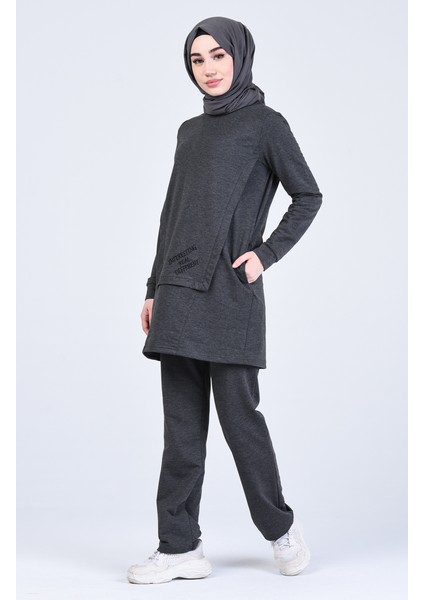 Bisiklet Yaka Eşofman Takım 9149-03 Antrasit fiyatları