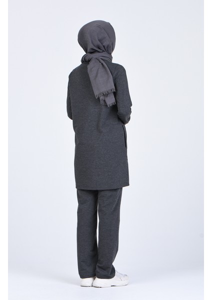 Bisiklet Yaka Eşofman Takım 9149-03 Antrasit modelleri