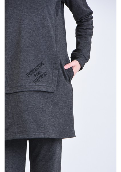 Bisiklet Yaka Eşofman Takım 9149-03 Antrasit fırsatları