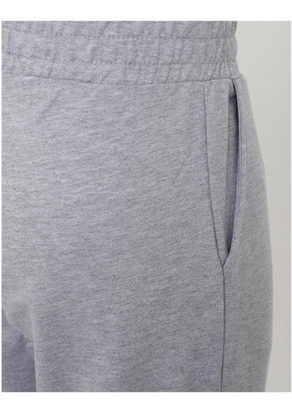 Gri Melanj Beli Lastikli Yan Cepli Eşofman Altı modelleri