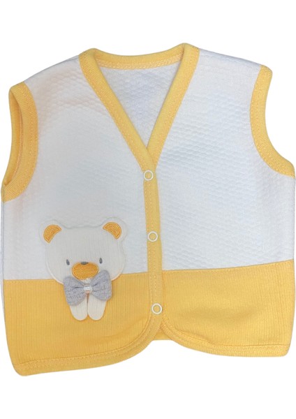 Ayıcıklı Lüx Kapitone Yelek - Sarı