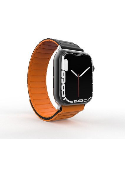 Apple Watch Series 10 42MM Uyumlu Strap Manyetik Mıknatıslı Silikon Kordon Kayış