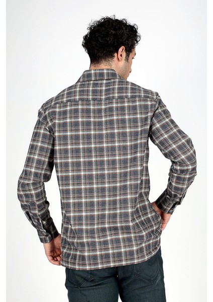 Rory Erkek Dokuma U.kol Gömlek Antrasit-Camel modelleri