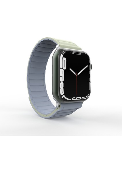 Apple Watch Series 10 42MM Uyumlu Strap Manyetik Mıknatıslı Silikon Kordon Kayış