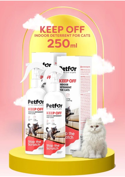 Istenmeyen Bölgelerden Kedi Uzaklaştırıcı Sprey 250 ml 2 Adet