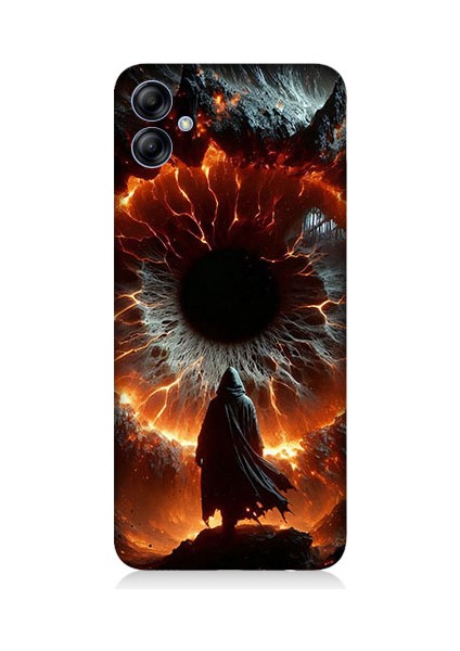 Samsung Galaxy A04E Uyumlu Ateş Çemberi Desenli Silikon Kılıf