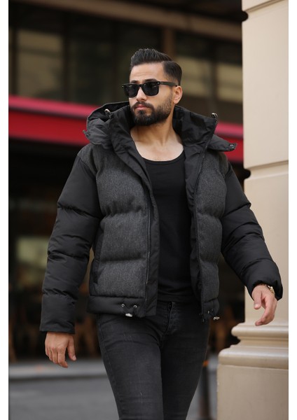 Erkek Kapüşonlu Kaşe Mont fırsatları