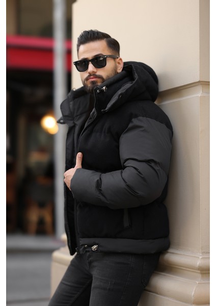 Erkek Kapüşonlu Kaşe Mont indirimleri