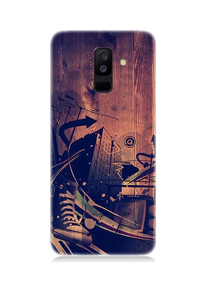 Samsung Galaxy A6 Plus Uyumlu Karanlık Tiyatro Desenli Silikon Kılıf