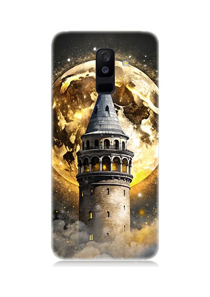 Samsung Galaxy A6 Plus Uyumlu Galata Kulesi Desenli Silikon Kılıf