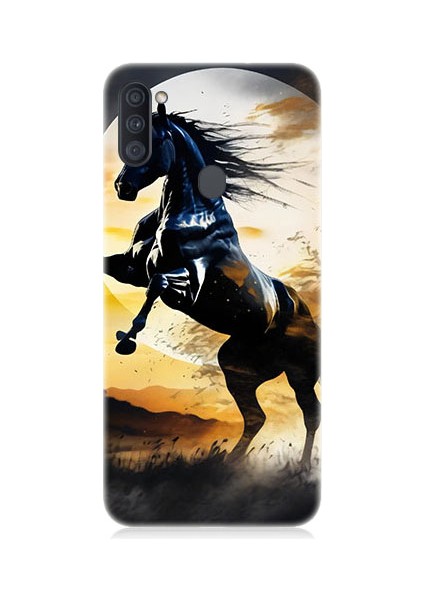 Samsung Galaxy M11 Uyumlu Şaha Kalkmış At Desenli Silikon Kılıf