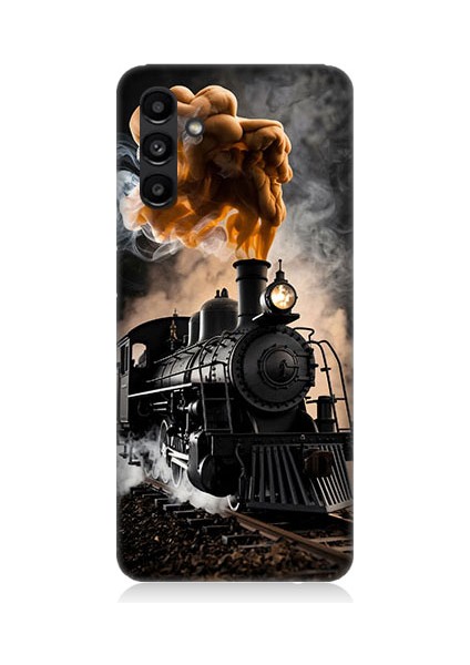 Samsung Galaxy A13 Uyumlu Kara Tren Desenli Silikon Kılıf