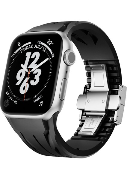 Apple Watch 10 46MM Metal Silikon Kordon Ayarlanabilir Kayış Tokalı Klipsli Stainless 42-44-45-49MM