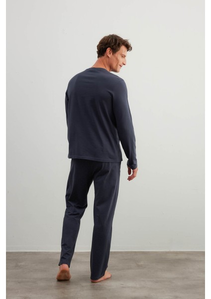 Erkek Pamuklu Uzun Kollu Cepli Pijama Üstü fırsatları
