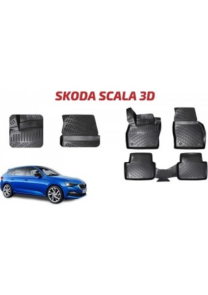 Skoda Scala 3D Havuzlu Paspas 2020-Sonrası