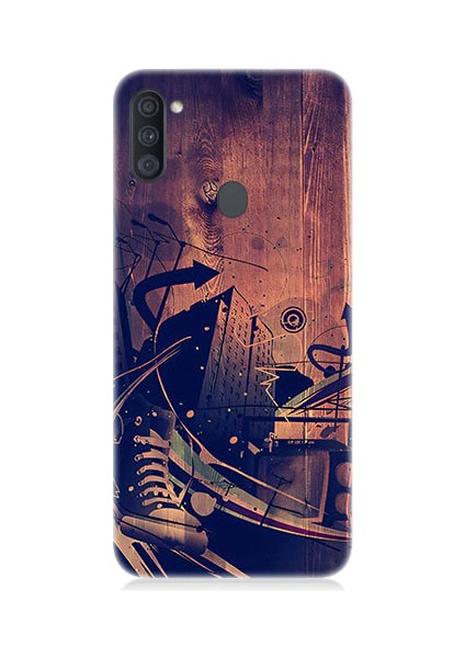 Samsung Galaxy A11 Uyumlu Karanlık Tiyatro Desenli Silikon Kılıf
