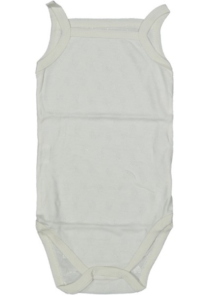 Kalpli Ip Askılı Badi - Krem