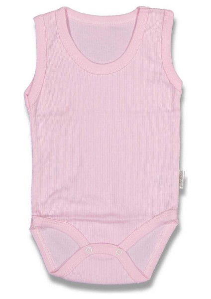 Çizgili Askılı Badi - Pembe