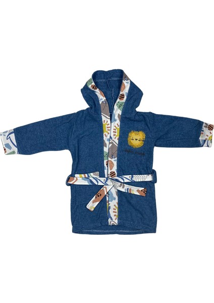 Safari Friends Askıda Bornoz - Mavi