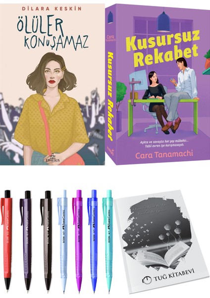 Kusursuz Rekabet ve Ephesus Yayınları Ölüler Konuşamaz Dilara Keskin 2li Set + Hediyeli