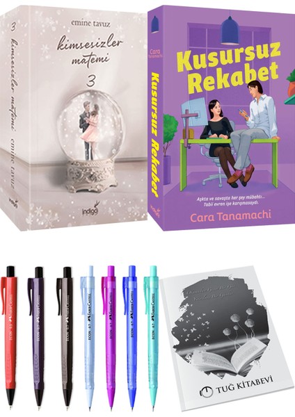 Kusursuz Rekabet ve Kimsesizler Matemi 3 Emine Tavuz 2'li Set + Hediyeli