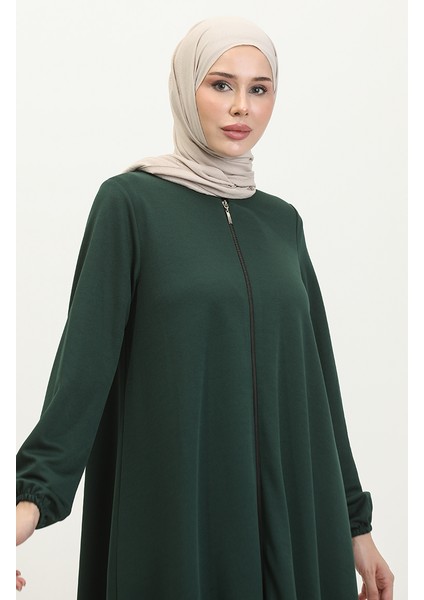 Fermuarlı Double Mevlana Ferace 2029-02 Zümrüt Yeşili modelleri