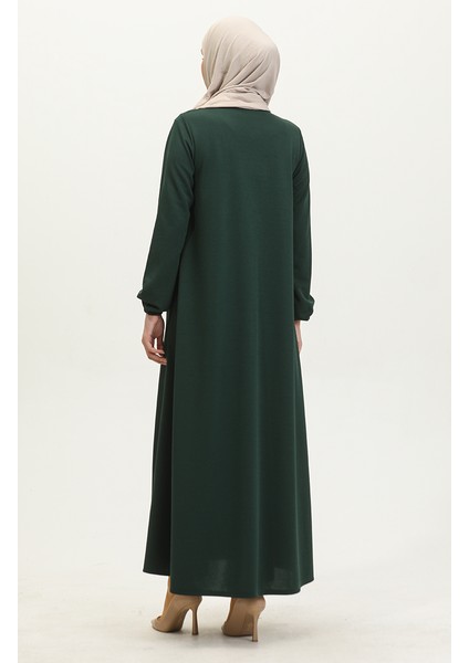 Fermuarlı Double Mevlana Ferace 2029-02 Zümrüt Yeşili indirimleri