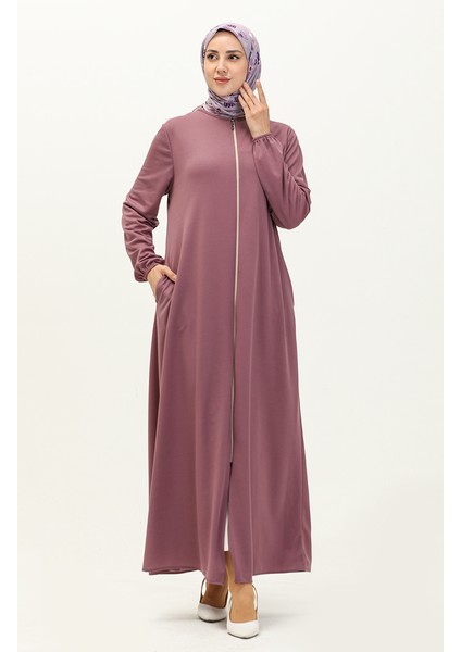 Fermuarlı Cepli Ferace 6666-08 Koyu Lila fiyatları