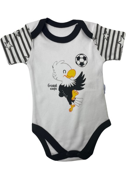 Kartal Yarım Kol Badi - Siyah ve Beyaz