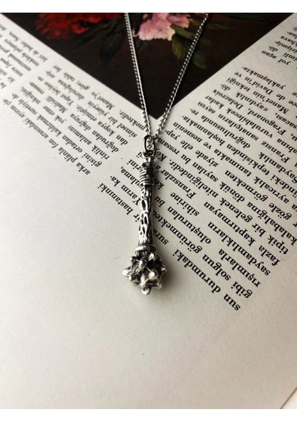 Osmanlı Dikenli Gürz Kolye Erkek Kadın Antik Gotik Gümüş Kaplama fiyatları