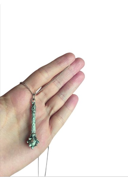 Osmanlı Dikenli Gürz Kolye Erkek Kadın Antik Gotik Gümüş Kaplama modelleri