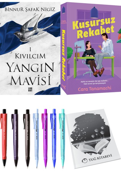 Kusursuz Rekabet ve Dokuz Yayınları Yangın Mavisi 1 Kıvılcım Binnur Şafak Nigiz + Hediyeli