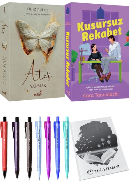 Kusursuz Rekabet ve Ateş Yanmak 1 Filiz Puluç 2'li Set + Hediyeli