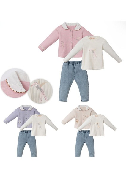 Vastervik Gömlekli 3'lü Takım - Krem