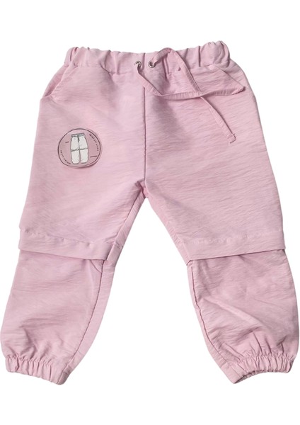 Panama Çıtçıtlı Pantolon - Pembe